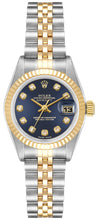 Load image into Gallery viewer, Rolex Lady-Datejust 26 Blue Diamond Dial Two-Tone Women's Watch 79173