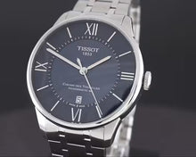 Load image into Gallery viewer, Tissot Chemin Des Tourelles Powermatic 80 Blue Dial Silver Steel Strap Watch for Men - T099.407.11.048.00