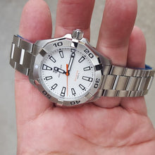 Load image into Gallery viewer, Tag Heuer Aquaracer Quartz White Dial Silver Steel Strap Watch for Men - WBD1111.BA0928