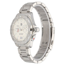 Load image into Gallery viewer, Tag Heuer Aquaracer Chronograph White Dial Silver Steel Strap Watch for Men - WAY111Y.BA0928