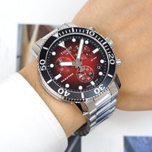 Load image into Gallery viewer, Tissot Seastar 1000 Chronograph Red Dial Silver Steel Strap Watch For Men - T120.417.11.421.00
