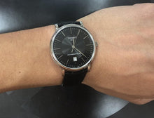 Load image into Gallery viewer, Tissot Carson Premium Powermatic 80 Black Dial Black Leather Strap Watch For Men - T122.407.16.051.00