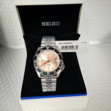 Load image into Gallery viewer, Seiko 5 Sports GMT Thong Sia Limited Edition Brown Dial Silver Steel Strap Watch for Men - SSK043K1