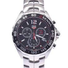Load image into Gallery viewer, Tag Heuer Senna Chronograph Special Edition Black Dial Silver Steel Strap Watch for Men - CAZ1015.BA0883