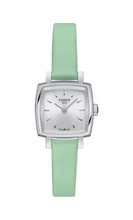 Load image into Gallery viewer, Tissot T Lady Lovely Square Silver Dial Light Green Leather Strap Watch for Women - T058.109.16.031.01