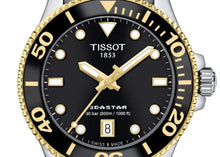 Load image into Gallery viewer, Tissot Seastar 1000 Black Dial Silver Steel Strap Watch For Men - T120.210.21.051.00