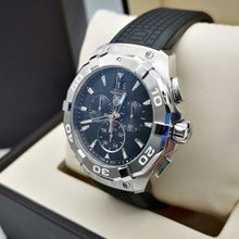 Load image into Gallery viewer, Tag Heuer Aquaracer Chronograph Black Dial Black Rubber Strap Watch for Men - CAY1110.FT6041