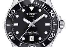 Load image into Gallery viewer, Tissot Seastar 1000 Lady Black Dial Silver Steel Strap Watch for Women - T120.210.11.051.00