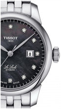 Load image into Gallery viewer, Tissot Le Locle Automatic Diamonds Mother of Pearl Black Dial Silver Steel Strap Watch For Women - T006.207.11.126.00