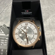 Load image into Gallery viewer, Tissot Des Tourelles Chronograph Silver Dial Brown Leather Strap Watch For Men - T099.427.36.038.00