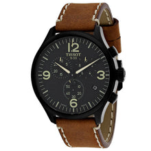 Load image into Gallery viewer, Tissot T Sport Chrono XL Black Dial Brown Leather Strap Watch For Men - T116.617.36.057.00