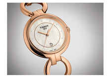 Load image into Gallery viewer, Tissot T Lady Flamingo Mother of Pearl Dial Rose Gold Steel Strap Watch for Women - T094.210.33.116.01