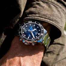 Load image into Gallery viewer, Tissot T Sport Seastar 1000 Powermatic Silicium Blue Dial Silver Steel Strap Watch For Men - T120.407.11.041.01