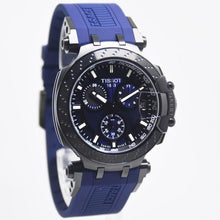 Load image into Gallery viewer, Tissot T Race Chronograph Blue Dial Blue Silicone Strap Watch For Men - T115.417.37.041.00
