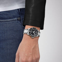 Load image into Gallery viewer, Tissot Seastar 1000 Lady Black Dial Silver Steel Strap Watch for Women - T120.210.11.051.00