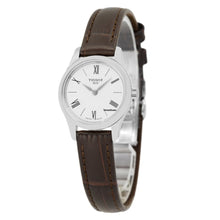 Load image into Gallery viewer, Tissot Tradition 5.5 Lady Silver Dial Brown Leather Strap Watch for Women - T063.009.16.018.00