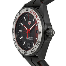 Load image into Gallery viewer, Tag Heuer Formula 1 Senna Special Edition Black Dial Two Tone Rubber Strap Watch for Men - WAZ1014.FT8027