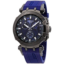 Load image into Gallery viewer, Tissot T Race Chronograph Blue Dial Blue Silicone Strap Watch For Men - T115.417.37.041.00