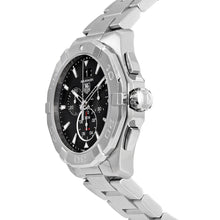 Load image into Gallery viewer, Tag Heuer Aquaracer Chronograph Black Dial Silver Steel Strap Watch for Men - CAY1110.BA0927