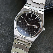 Load image into Gallery viewer, Tissot PRX Powermatic 80 Black Dial Silver Steel Strap Watch For Men - T137.407.11.051.00