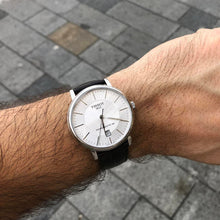 Load image into Gallery viewer, Tissot T-Classic Powermatic 80 Silver Dial Brown Leather Strap Watch For Men - T122.407.16.031.00
