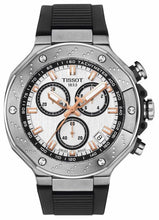 Load image into Gallery viewer, Tissot T Race Chronograph White Dial Black Rubber Strap Watch For Men - T141.417.17.011.00