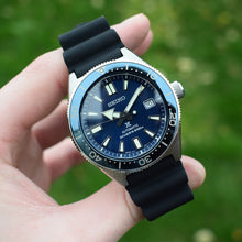 Load image into Gallery viewer, Seiko Prospex Analogue Automatic Diver Blue Dial Black Rubber Strap Watch For Men - SPB053J1