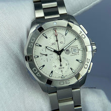 Load image into Gallery viewer, Tag Heuer Aquaracer Caliber 16 Automatic Chronograph White Dial Silver Steel Strap Watch for Men - CAY2111.BA0927
