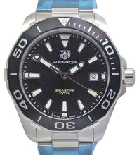 Load image into Gallery viewer, Tag Heuer Aquaracer Black Dial Silver Steel Strap Watch for Men - WAY111A.BA0928