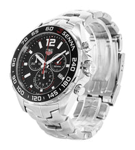 Load image into Gallery viewer, Tag Heuer Senna Chronograph Special Edition Black Dial Silver Steel Strap Watch for Men - CAZ1015.BA0883