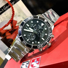 Load image into Gallery viewer, Tissot Seastar 1000 Chronograph Black Dial Silver Steel Strap Watch For Men - T120.417.11.051.00