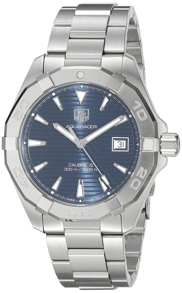 Tag Heuer Aquaracer Automatic Blue Dial Silver Steel Strap Watch for Men - WAY2112.BA0928