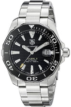 Load image into Gallery viewer, Tag Heuer Aquaracer Black Dial Silver Steel Strap Strap Watch for Men - WAY201A.BA0927