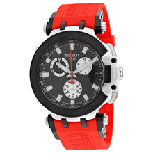 Load image into Gallery viewer, Tissot T Race Chronograph Black Dial Red Silicone Strap Watch For Men - T115.417.27.051.00
