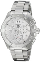 Load image into Gallery viewer, Tag Heuer Aquaracer Caliber 16 Automatic Chronograph White Dial Silver Steel Strap Watch for Men - CAY2111.BA0927