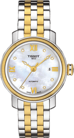 Tissot T Classic Bridgeport Automatic Mother of Pearl Dial Two Tone Steel Strap Watch for Women - T097.410.22.116.00