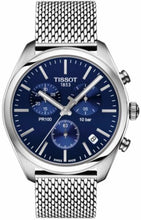 Load image into Gallery viewer, Tissot PR 100 Chronograph Blue Dial Silver Mesh Bracelet Watch for Men - T101.417.11.041.00