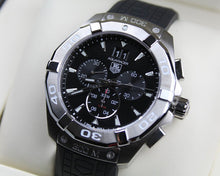 Load image into Gallery viewer, Tag Heuer Aquaracer Chronograph Black Dial Black Rubber Strap Watch for Men - CAY1110.FT6041