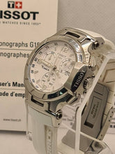 Load image into Gallery viewer, Tissot T Race Lady Chronograph White Dial White Rubber Strap Watch for Women - T048.217.17.017.00