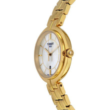 Load image into Gallery viewer, Tissot Flamingo Mother of Pearl White Dial Gold Steel Strap Watch For Women - T094.210.33.111.00