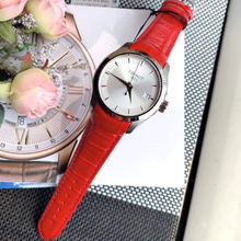 Load image into Gallery viewer, Tissot Couturier Lady Silver Dial Red Leather Strap Watch for Women - T035.210.16.031.01
