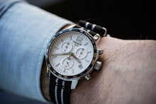 Load image into Gallery viewer, Tissot Quickster Chronograph NBA San Antonio Spurs Edition White Dial Two Tone NATO Strap Watch for Men - T095.417.17.037.07