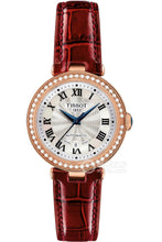 Load image into Gallery viewer, Tissot Bellissima Small Lady Diamonds Silver Dial Brown Leather Strap Watch For Women - T126.207.66.113.00