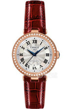 Load image into Gallery viewer, Tissot Bellissima Small Lady Diamonds Silver Dial Brown Leather Strap Watch For Women - T126.207.66.113.00