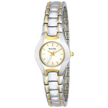 Load image into Gallery viewer, Bulova Classic White Dial Two Tone Steel Strap Watch for Women - 98T84