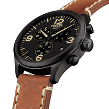 Load image into Gallery viewer, Tissot T Sport Chrono XL Black Dial Brown Leather Strap Watch For Men - T116.617.36.057.00