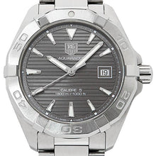 Load image into Gallery viewer, Tag Heuer Aquaracer Automatic Anthracite Grey Dial Silver Steel Strap Watch for Men - WAY2113.BA0928