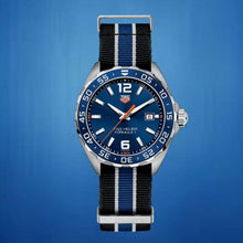 Load image into Gallery viewer, Tag Heuer Formula 1 Quartz Blue Dial Two Tone NATO Strap Watch for Men - WAZ1010.FC8197