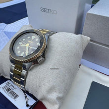 Load image into Gallery viewer, Seiko 5 Sports Automatic Special Creation Black Dial Two Tone Steel Strap Watch For Men - SRPK22