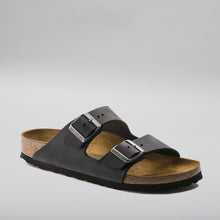 Load image into Gallery viewer, BIRKENSTOCK - ARIZONA 552113 - BLACK WAXY OILED LEATHER - NARROW FIT